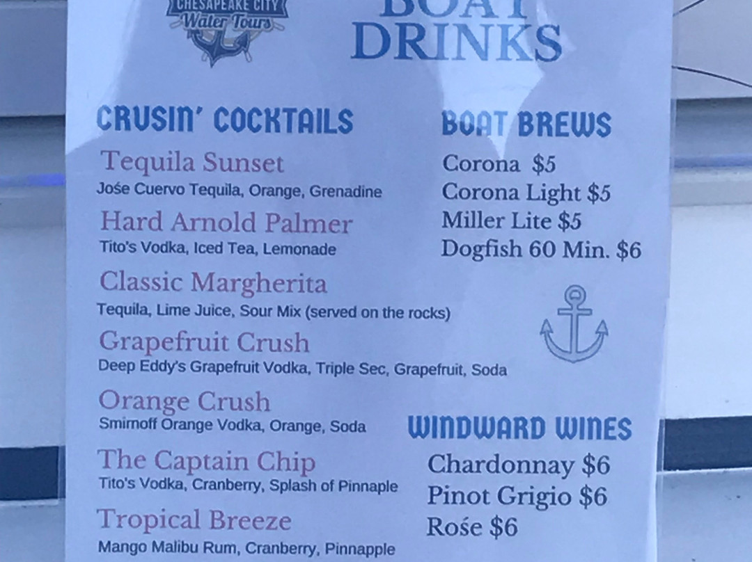 Chesapeake Water Tours - Chesapeake City-Chesapeake City必去景点