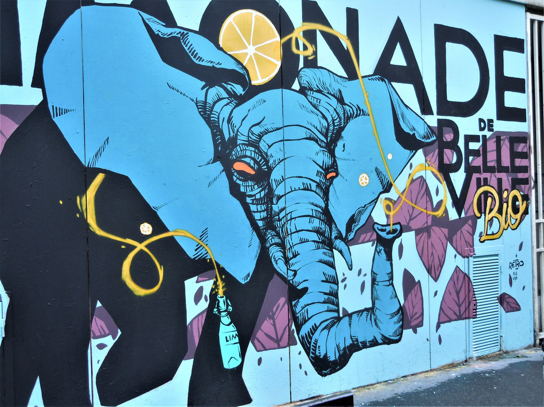 Fresque Elephant Vert-2-巴黎必去景点