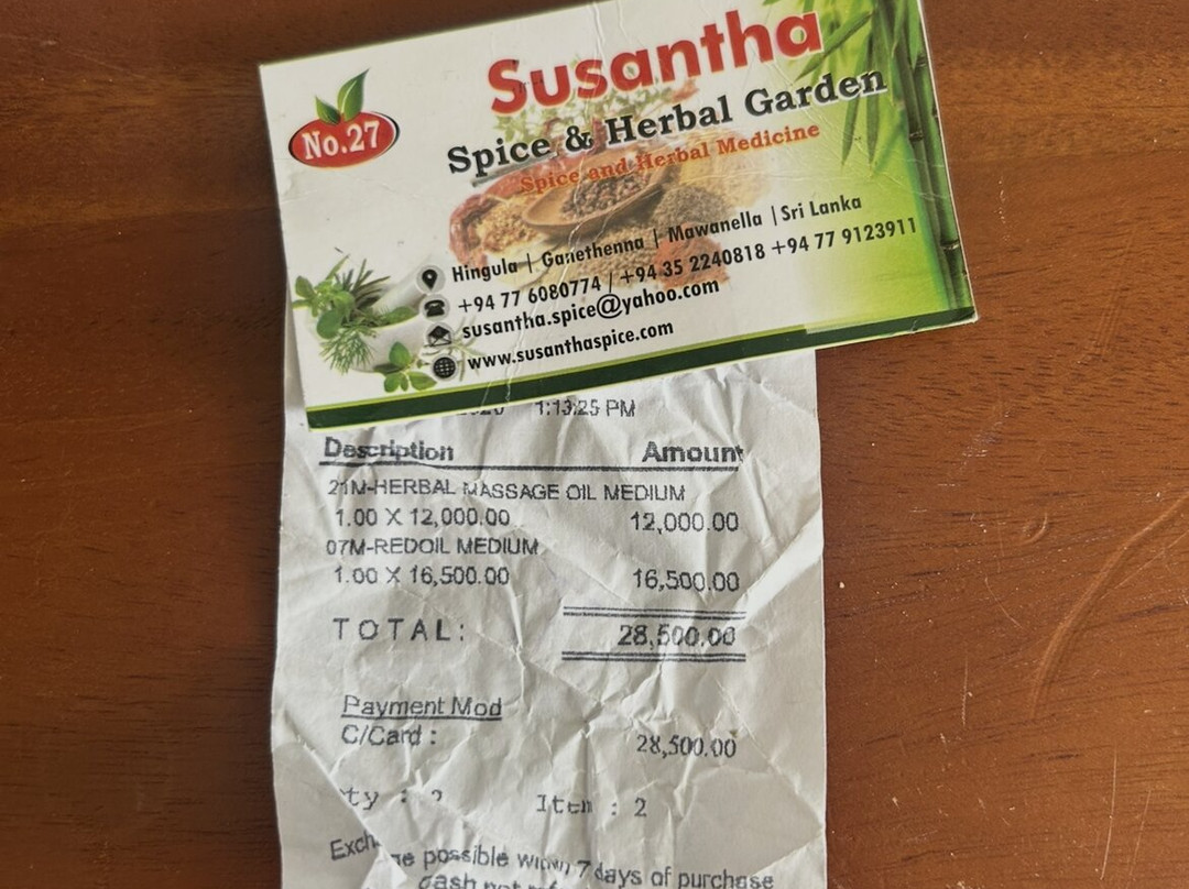 Susantha Spice and Herbal Garden-Hingula必去景点