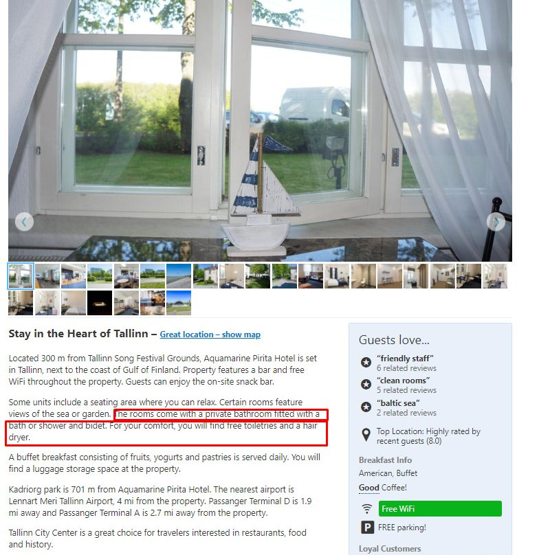 Aquamarine Pirita Hotel主图