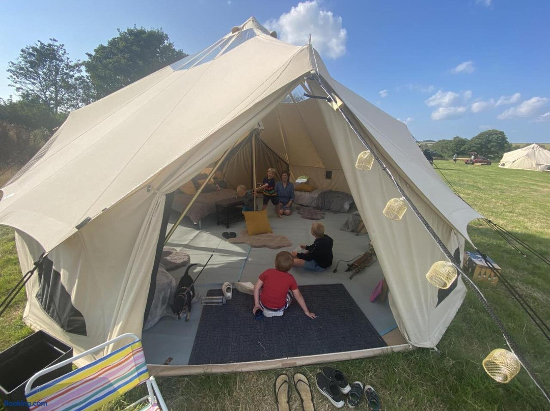 Cozy Winter Hot Tent with Log Burner