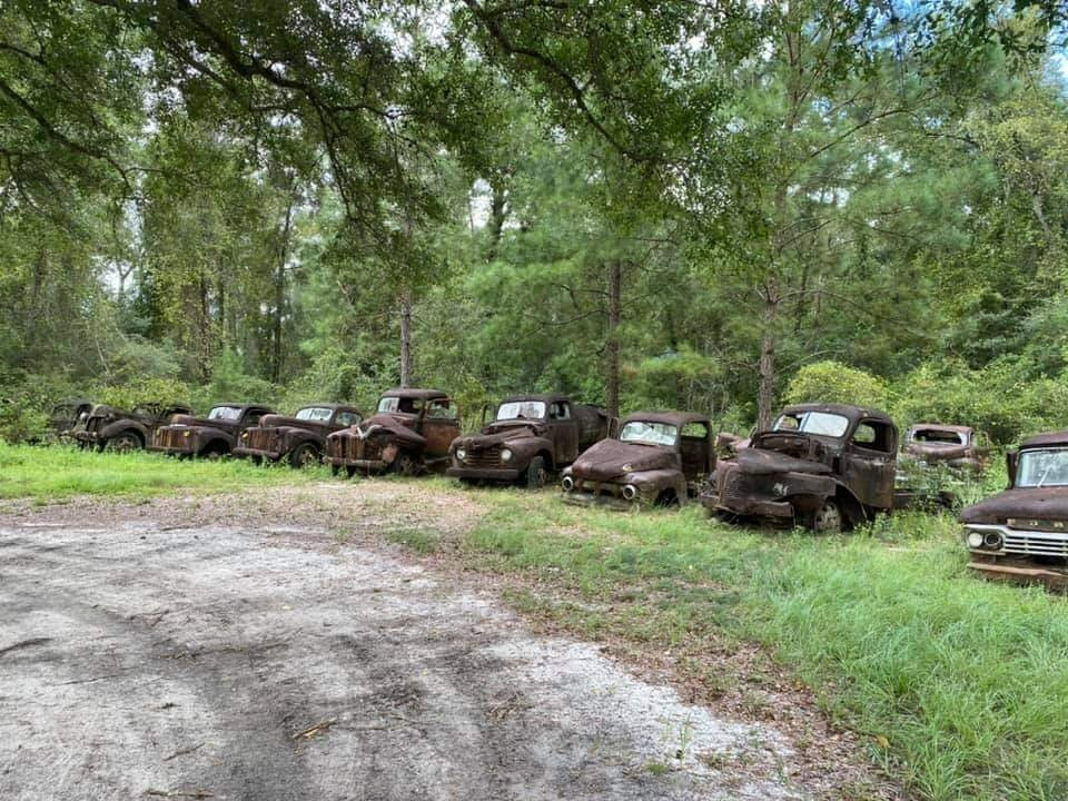 Roadside Rusted Ford Trucks-Crawfordville必去景点