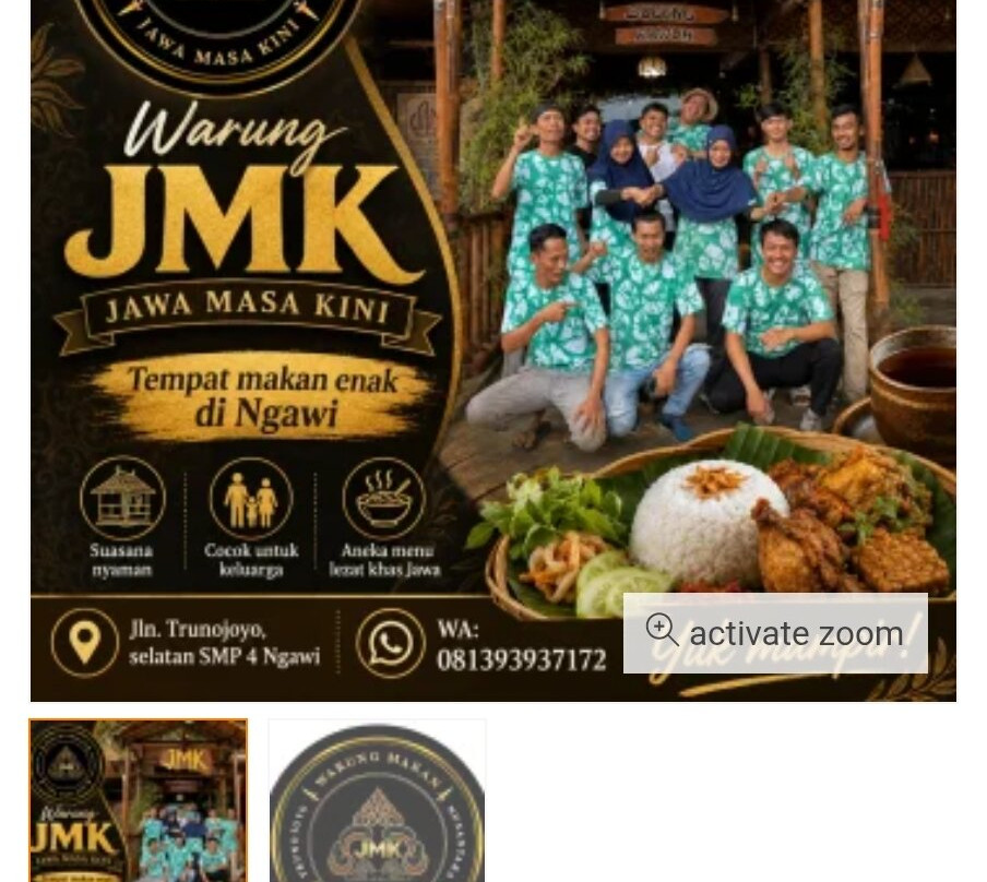 Warung JMK Jawa Masa Kini