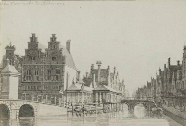 de Visbanken of Vismarkt uit 1755景点图片