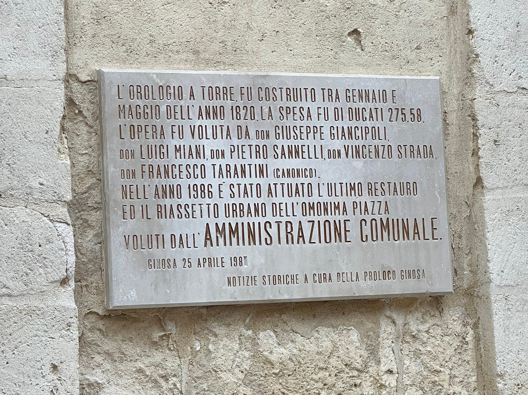 Torre dell'Orologio-Ginosa必去景点