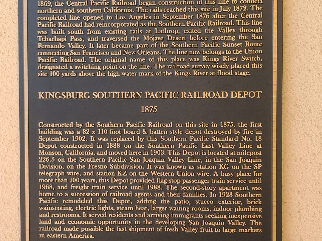 Historic Kingsburg Depot-Kingsburg必去景点