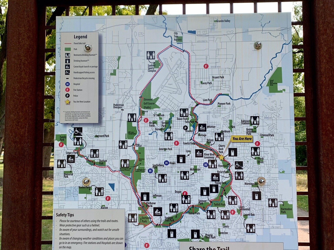 Sioux Falls Bike Trails-苏福尔斯必去景点