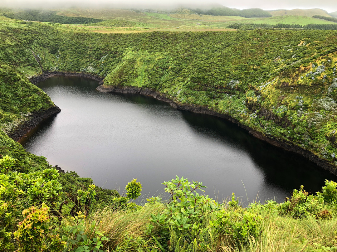 Flores旅游景点-Miradouro Lagoa Negra