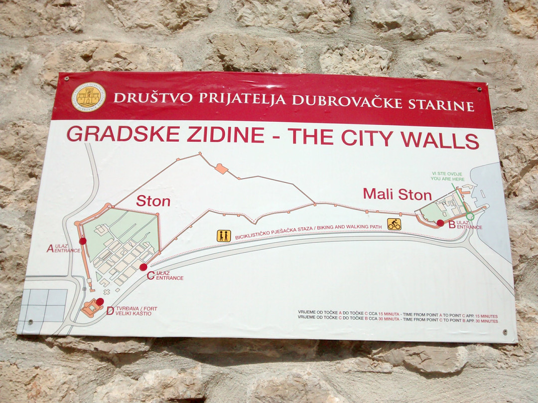 Le mura di Ston in Croazia景点图片