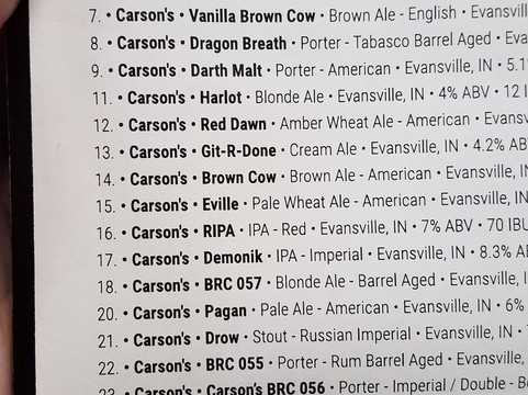 Carson's Brewery-埃文斯维尔必去景点