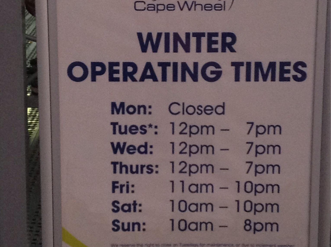 The Cape Wheel-开普敦中心区必去景点