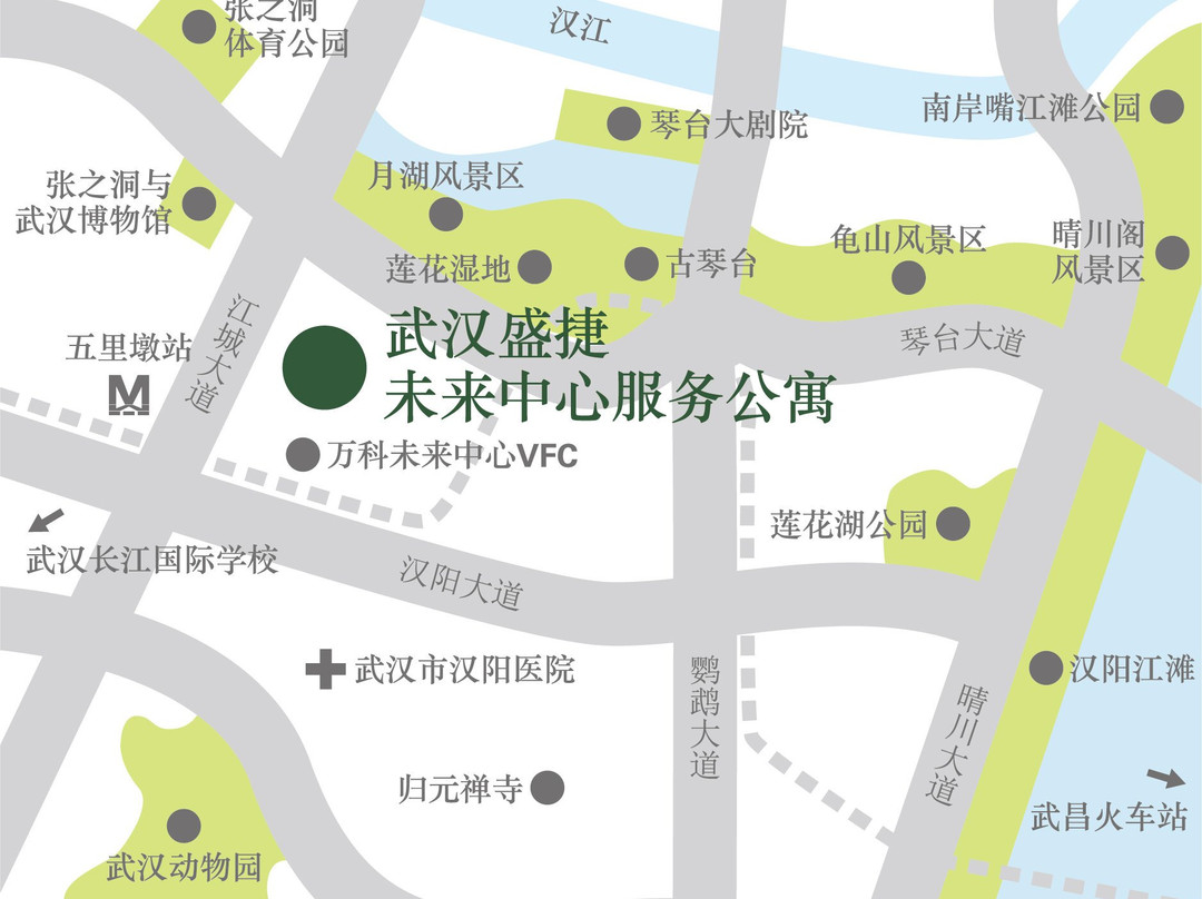 武汉盛捷未来中心酒店公寓(武汉动物园国际博览中心店)主图