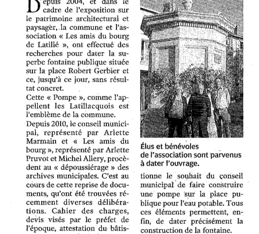 Fontaine de 1848 dite " de la Pompe"-Latille必去景点