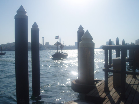 迪拜河Abra木船码头-迪拜必去景点