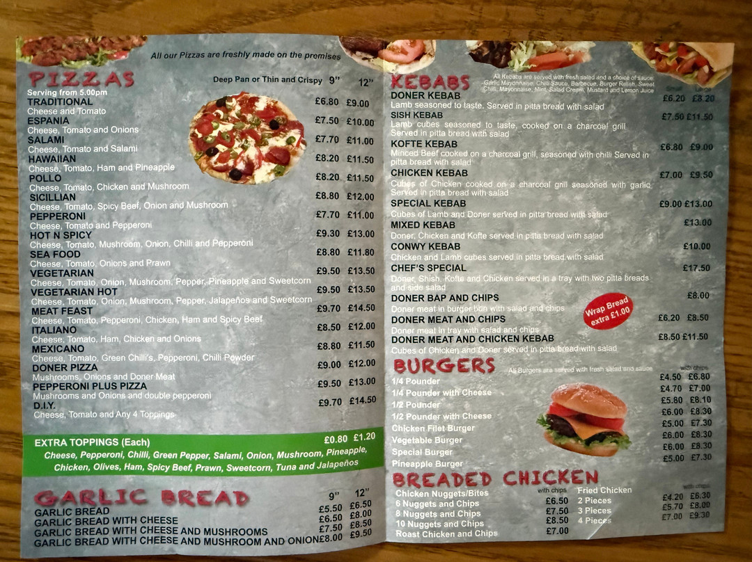 Conwy Kebab, Burger and Pizza House