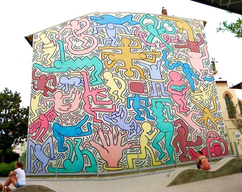 比萨旅游景点-Murale Tuttomondo di Keith Haring