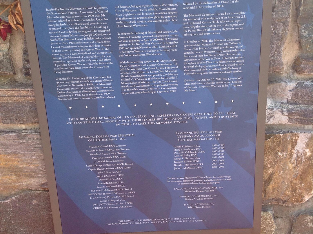 Korean War Memorial-伍斯特必去景点