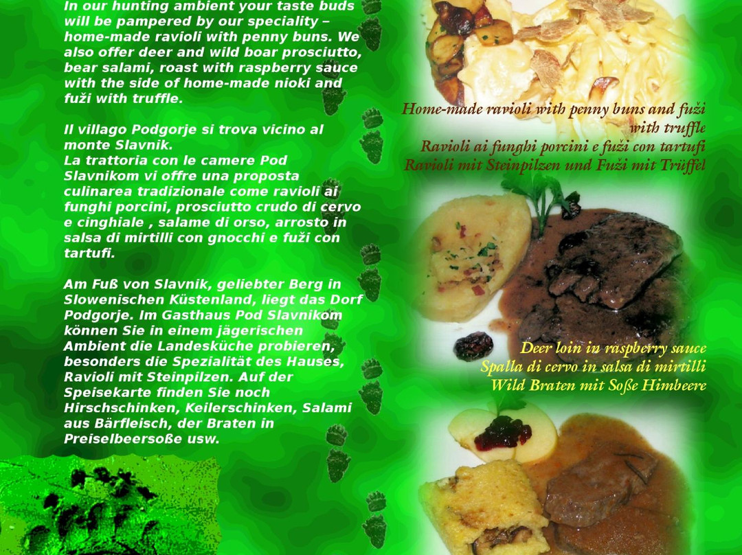 Krnica酒店住宿-Pod Slavnikom restaurant with accommodation