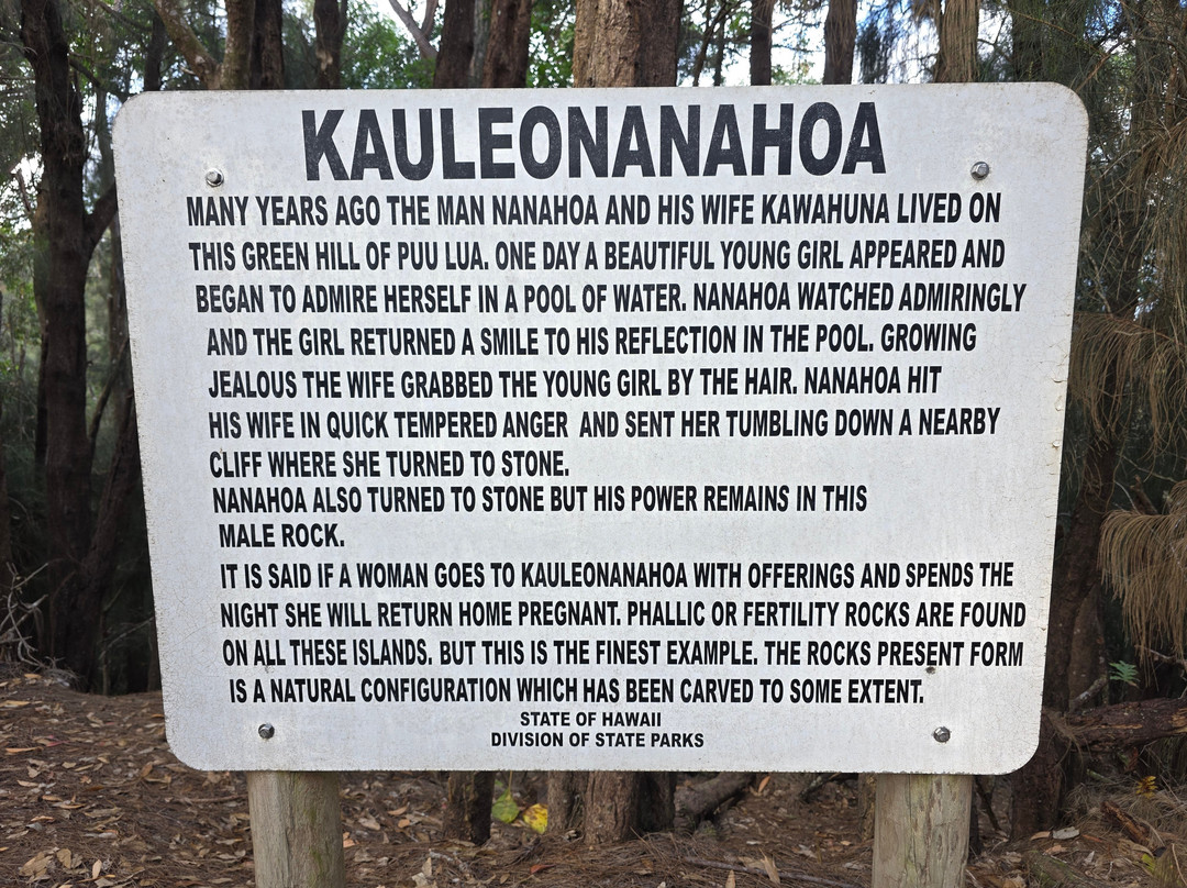 Phallic Rock (Ka Ule o Nanahoa)-霍奥莱胡阿必去景点