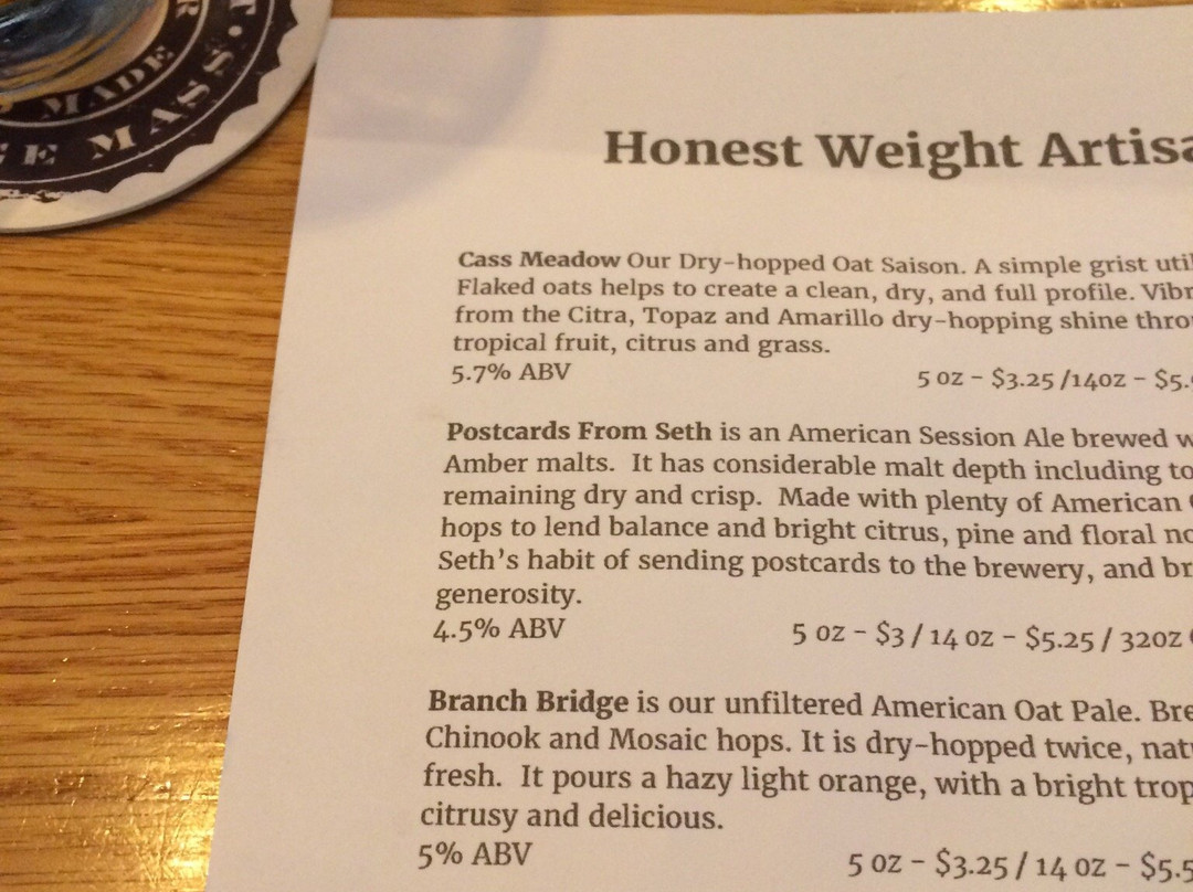 Honest Weight Artisan Beer景点图片