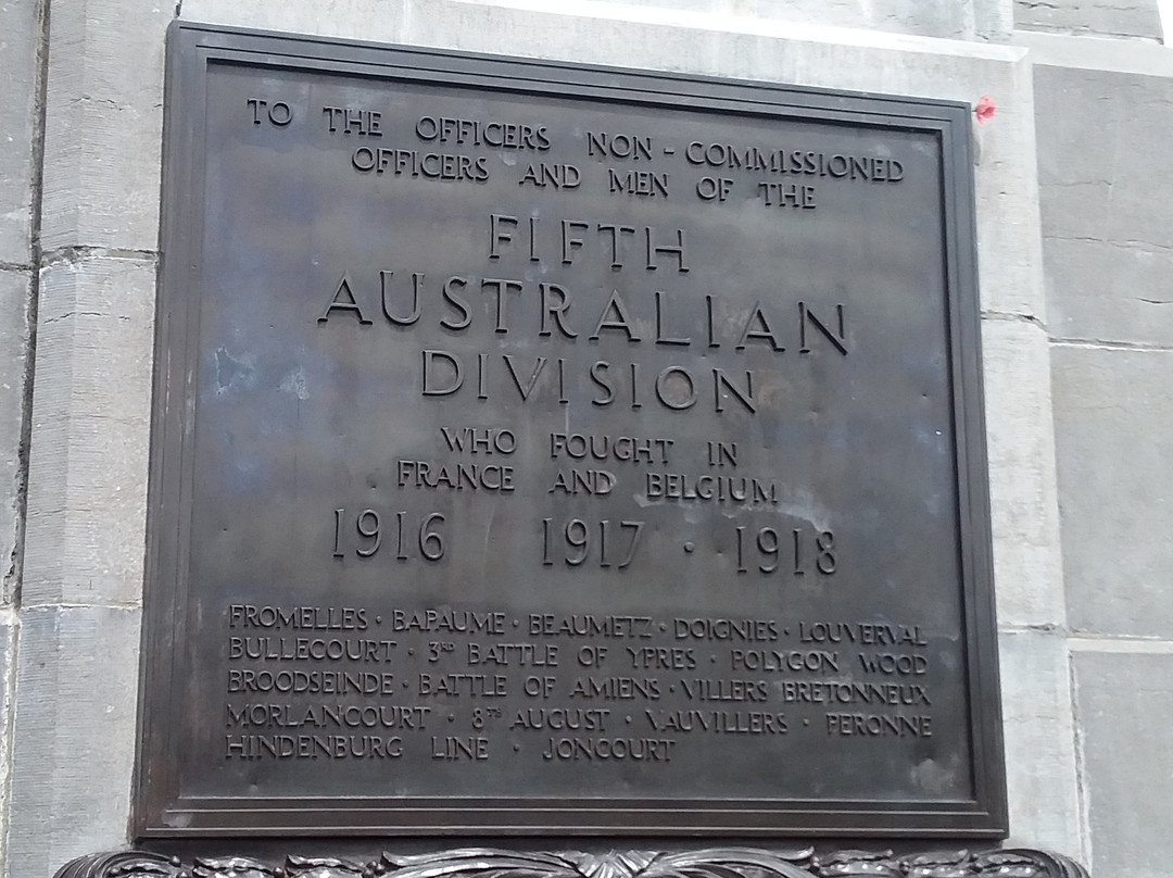 5th Australian Division Memorial-伊普尔必去景点