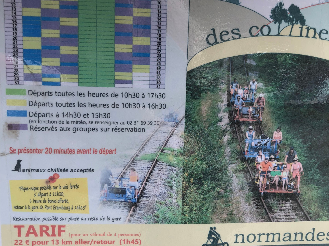 Vélorails des Collines Normandes à Pont-Erambourg景点图片