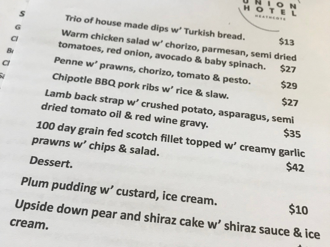 Union Hotel Heathcote主图