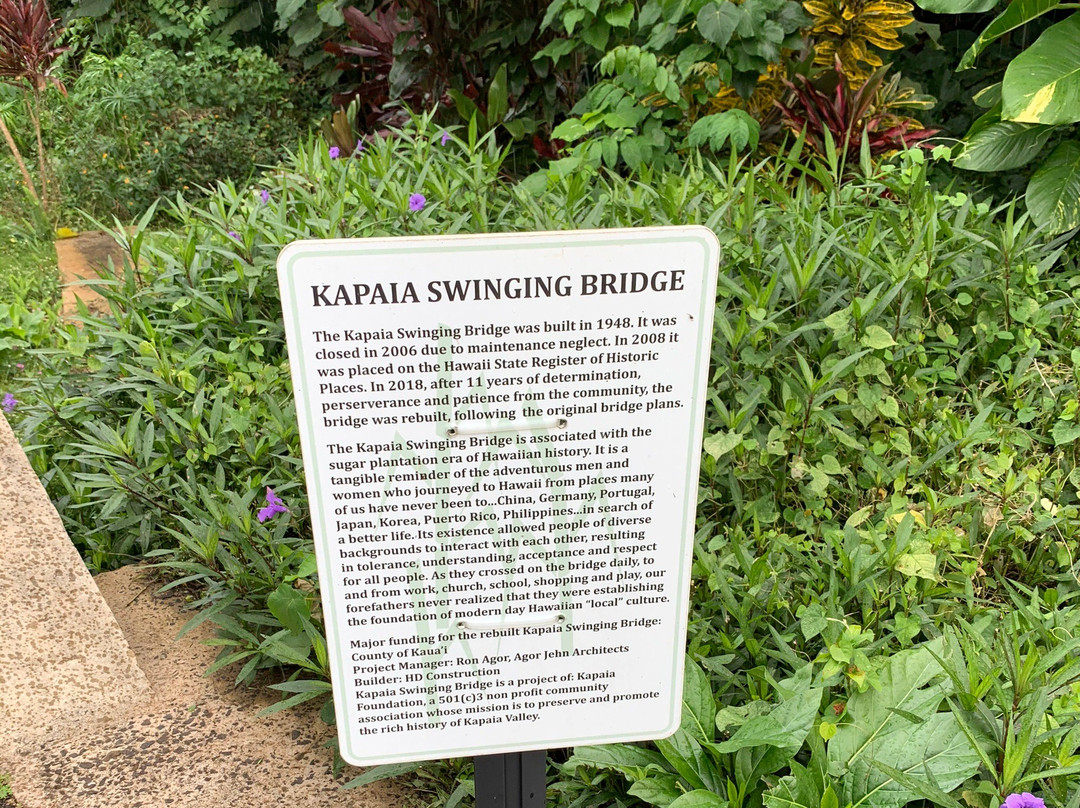 Kapaia Suspension Bridge-利胡埃必去景点