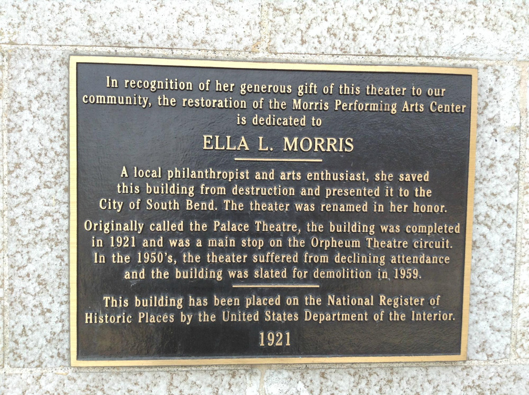 Morris Performing Arts Center-南本德必去景点