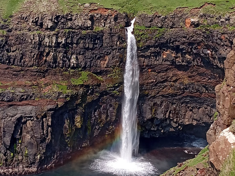 Mulafossur Waterfall-Vagar Island必去景点