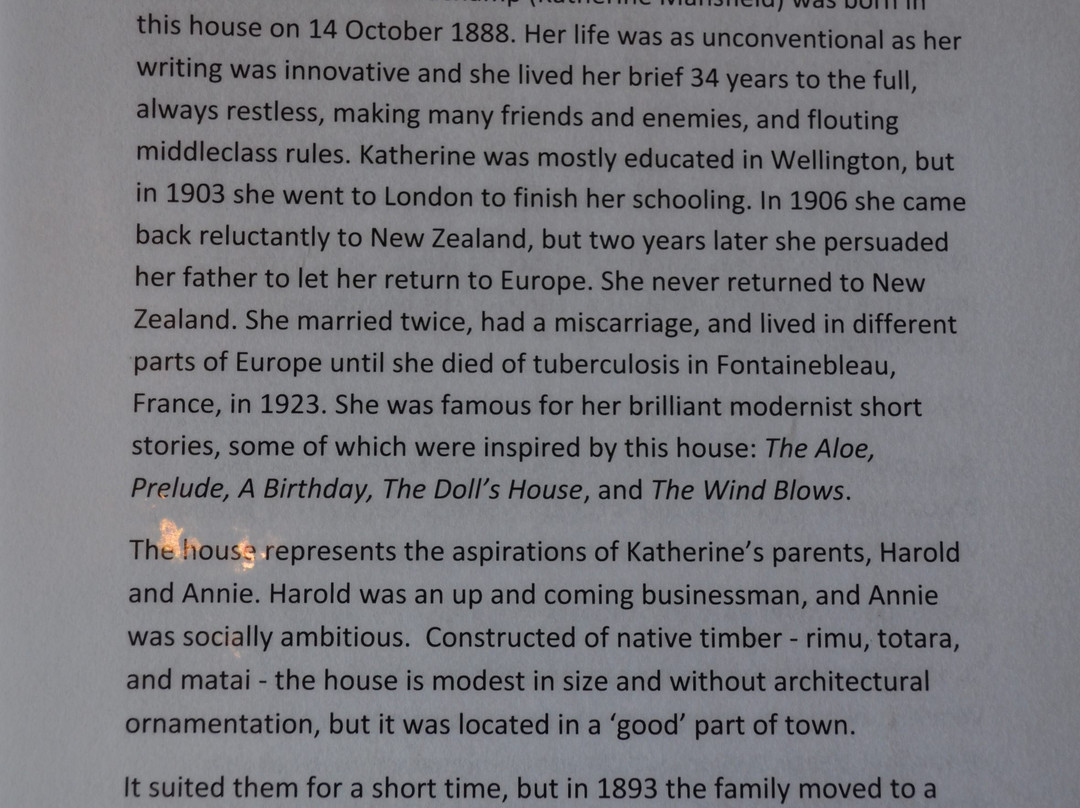 Katherine Mansfield House and Garden-惠灵顿必去景点