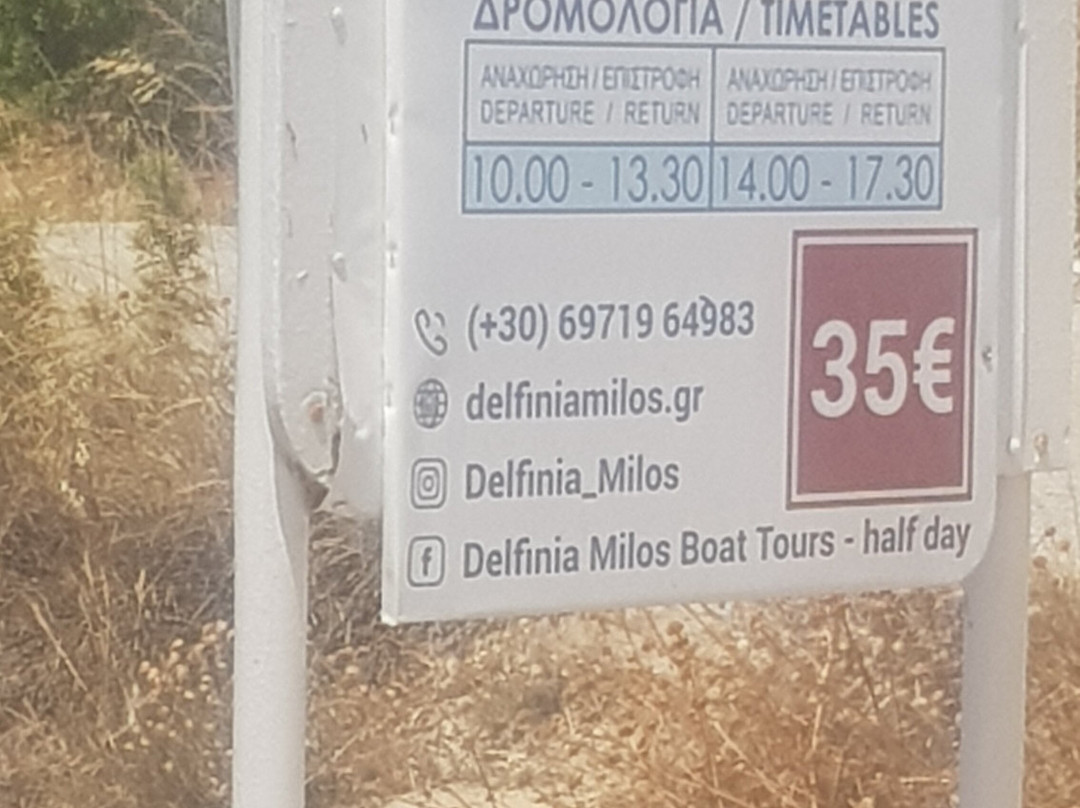 Delfinia boat tours - half day-米洛斯岛必去景点