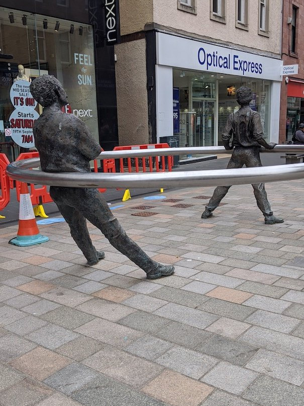 Sculpture of Pensive Man