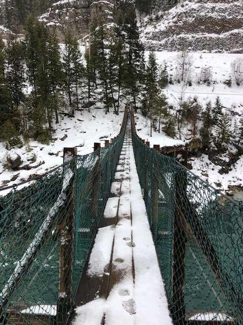 Kootenai Falls Swinging Bridge-Libby必去景点