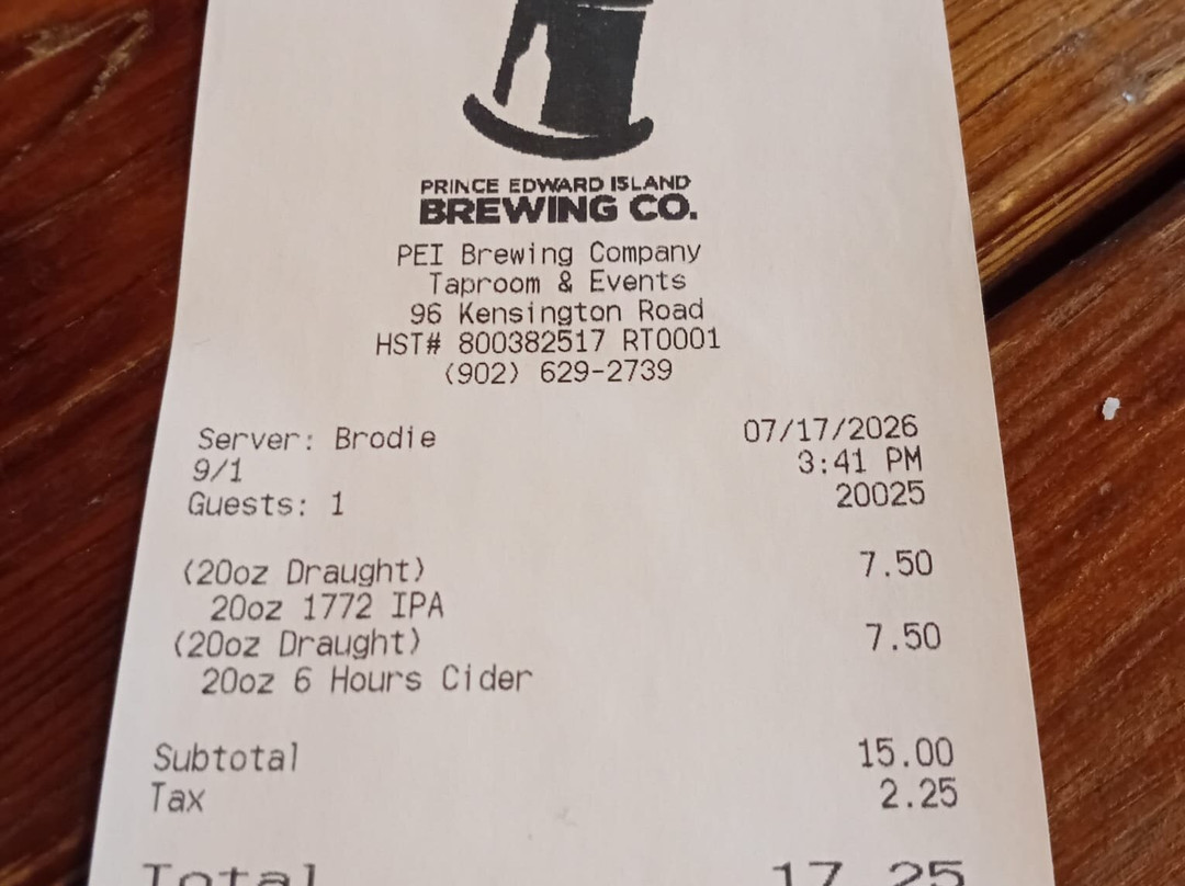 PEI Brewing Company-夏洛特镇必去景点
