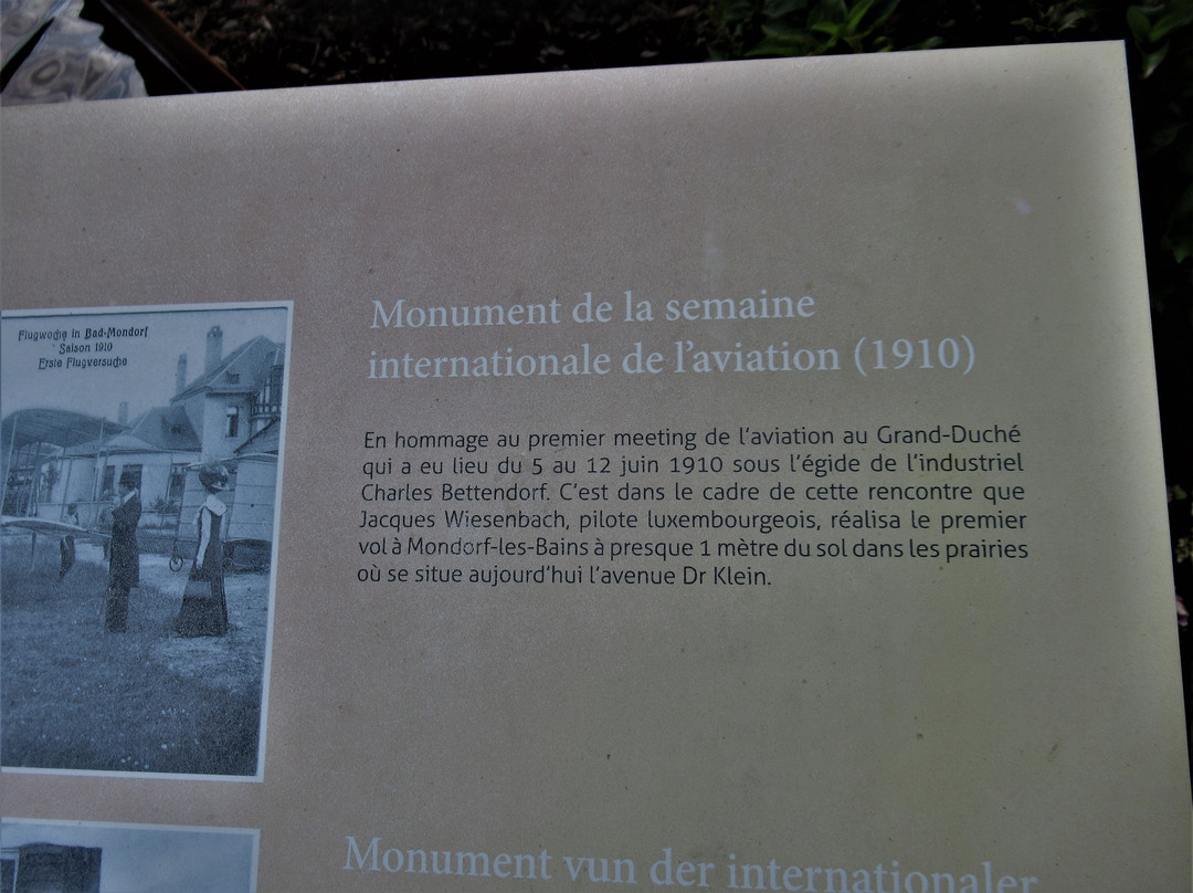 Monument semaine de l'aviation-Mondorf-les-Bains必去景点