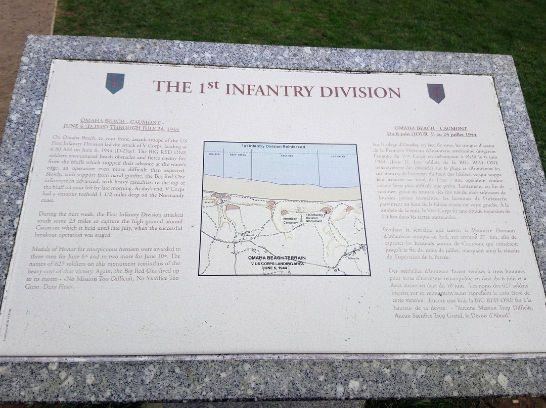 Memorial 1st US Infantry Division Omaha Beach景点图片