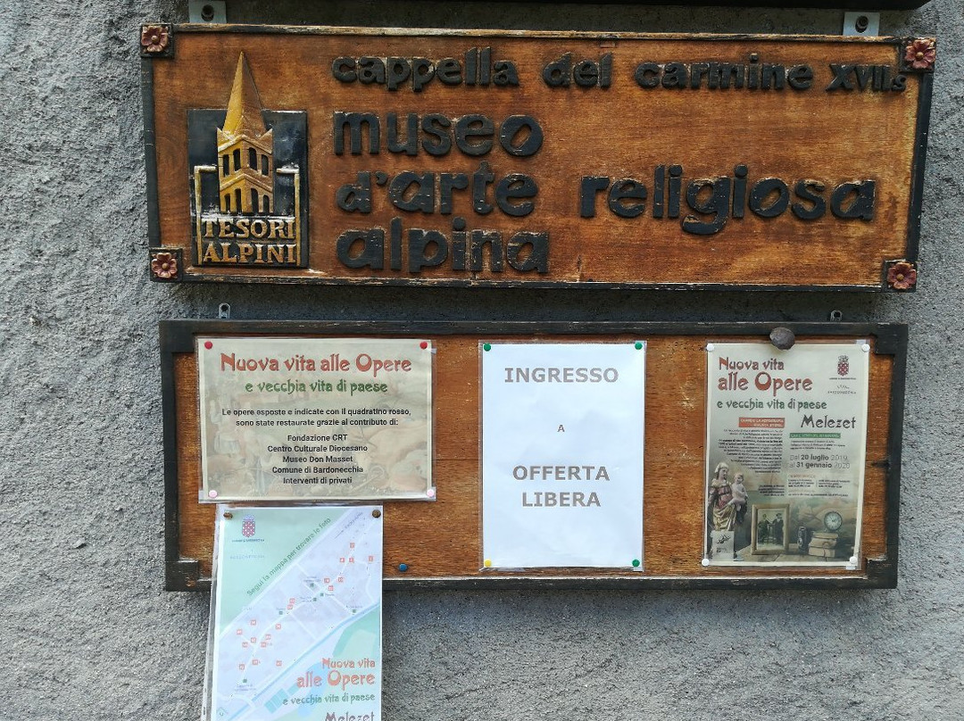 Museo di Arte Religiosa Alpina-Melezet必去景点
