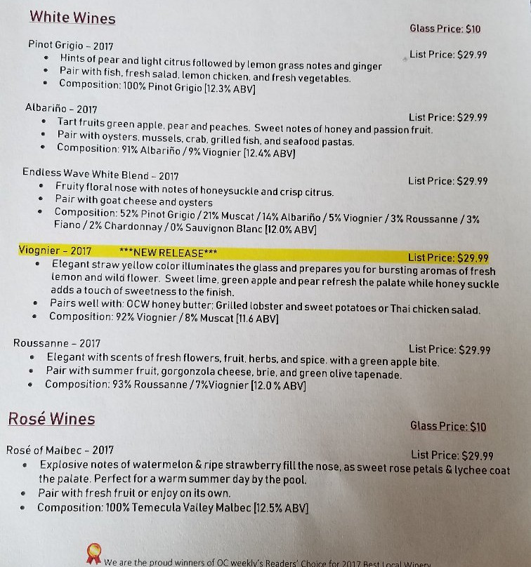 Orange Coast Winery-纽波特海滩必去景点