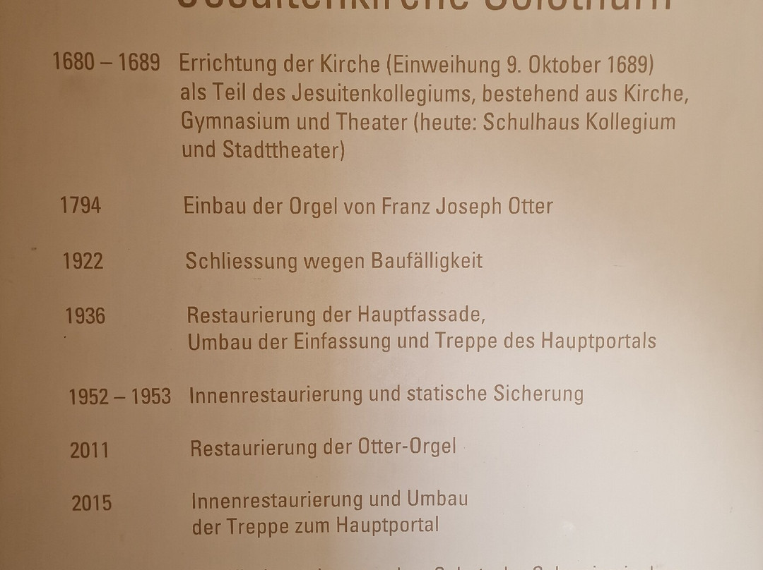 Jesuitenkirche-Soleure必去景点