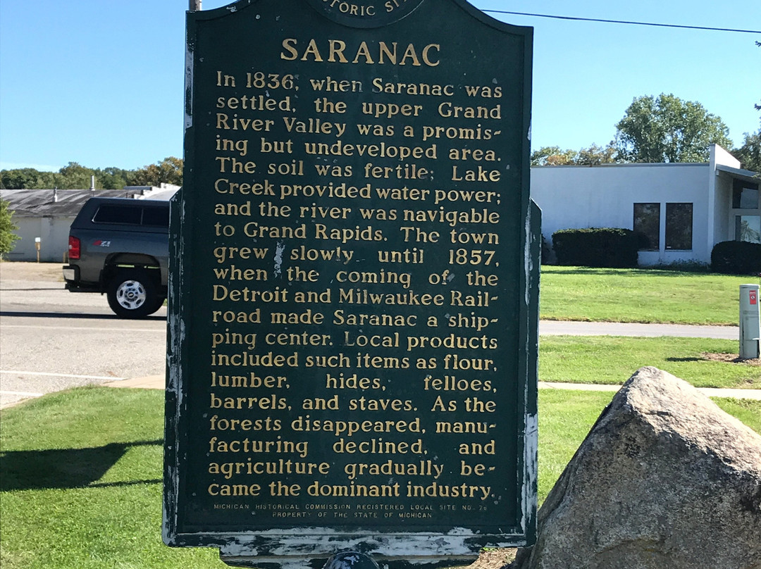 Saranac Historical Marker