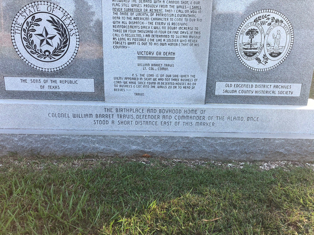 William Barret Travis Memorial