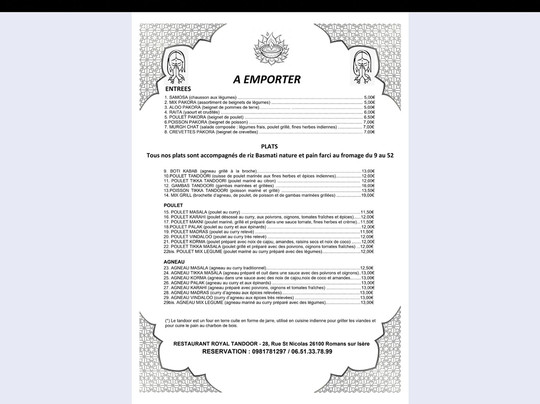 restaurant Royal Tandoor