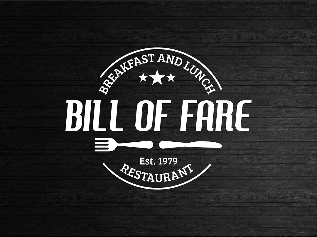 Bill of Fare