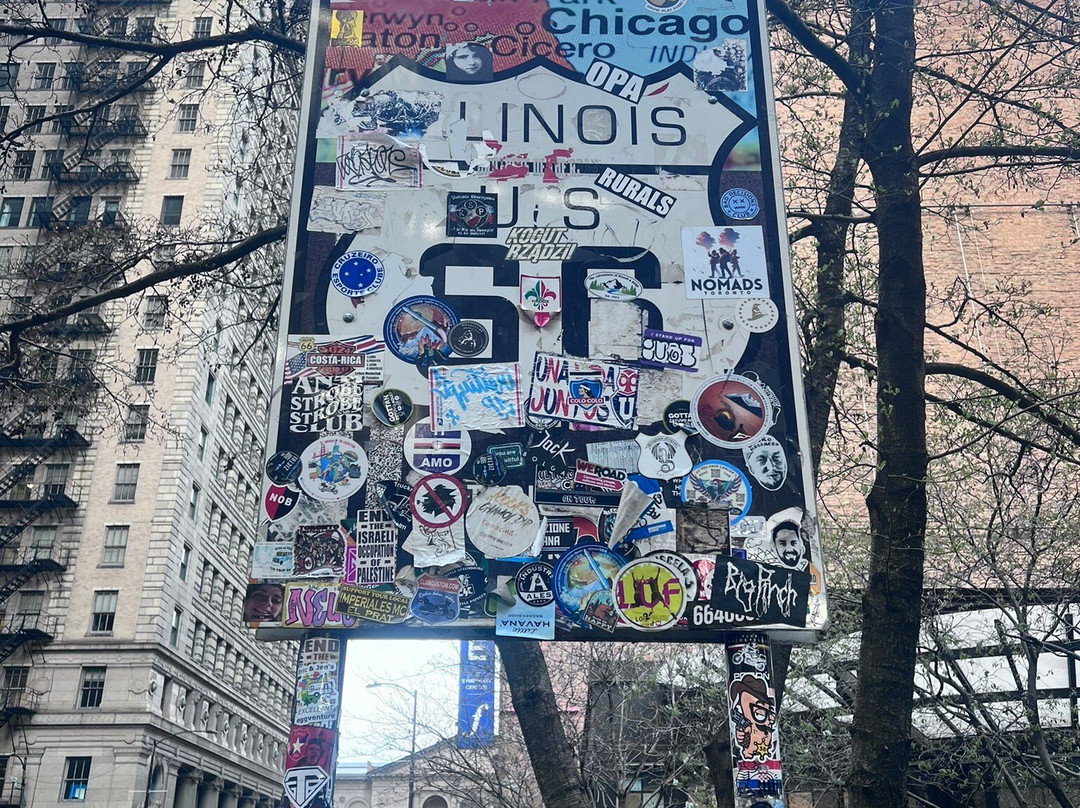 Route 66 End Sign-芝加哥必去景点