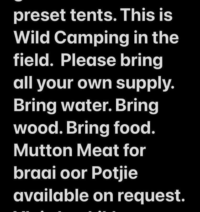 Opiklip Wild Camping