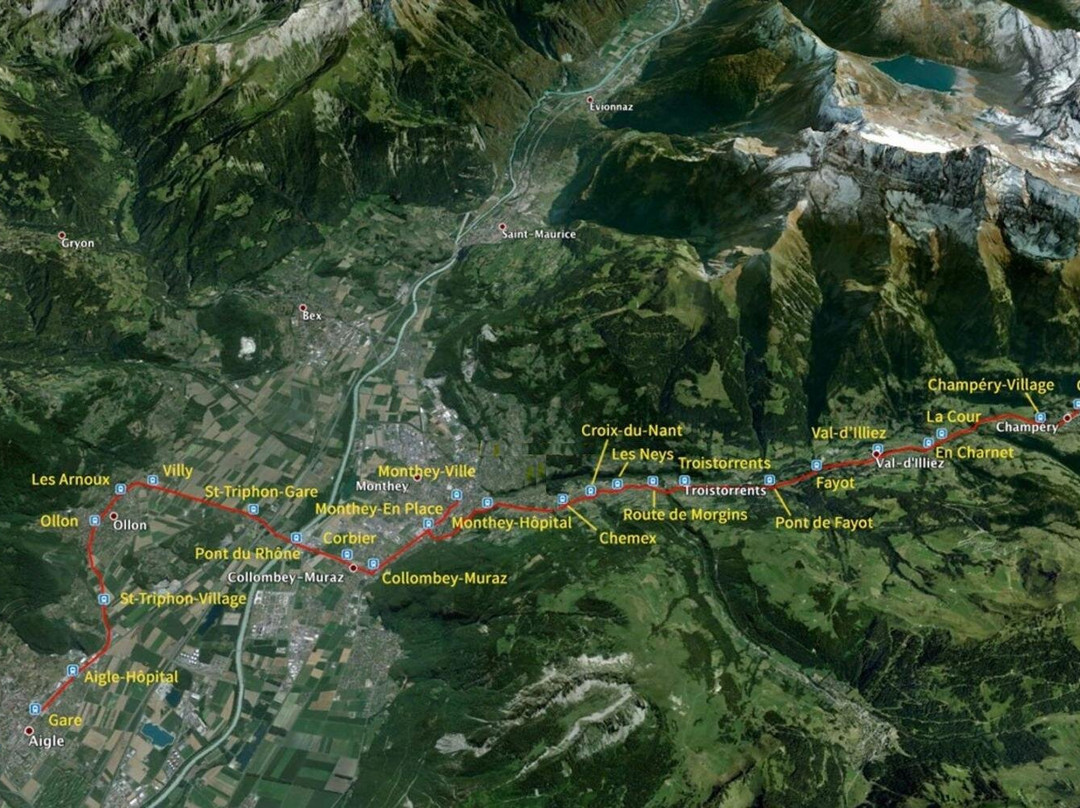 Train AOMC Aigle-Ollon-Monthey-Champéry-埃格勒必去景点