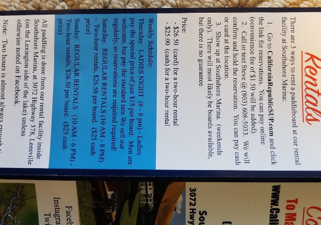 California Republic SUP-Leesville必去景点