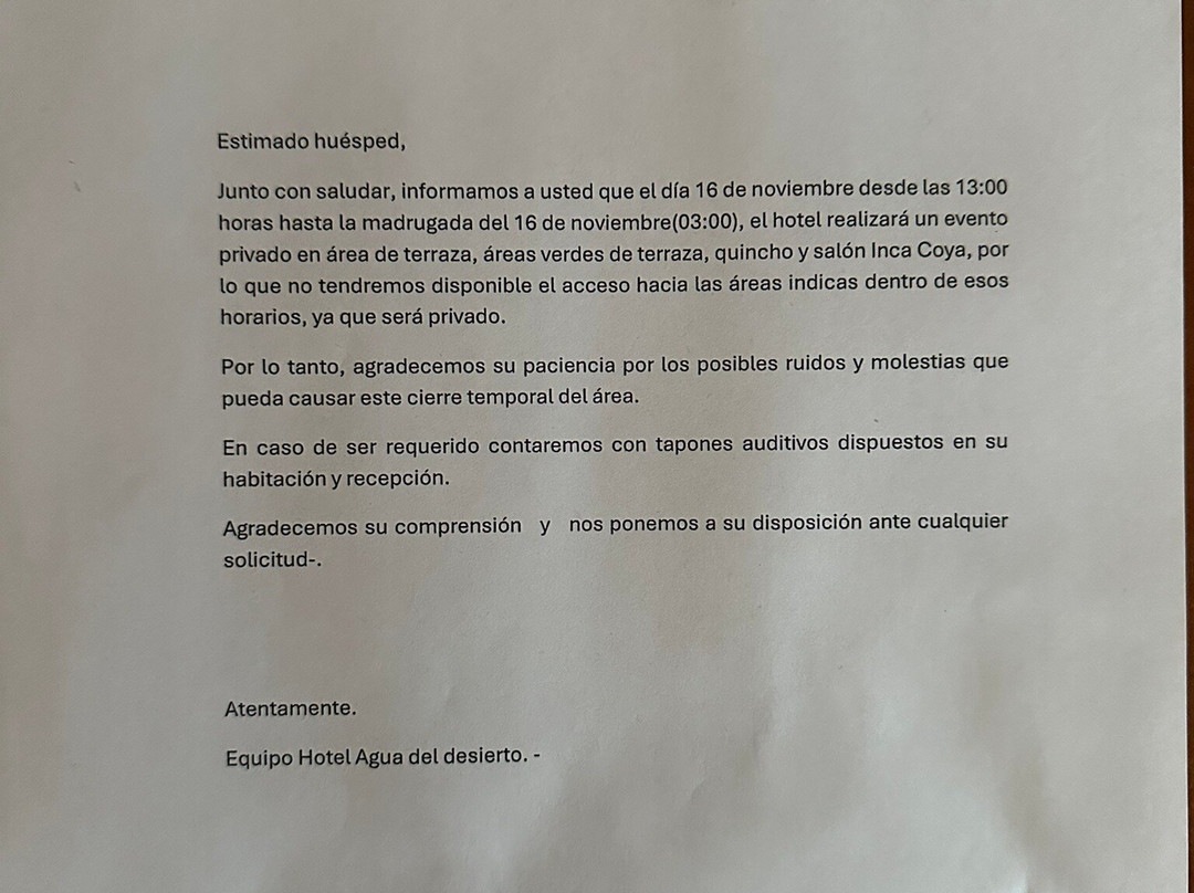 Hotel Agua del Desierto主图