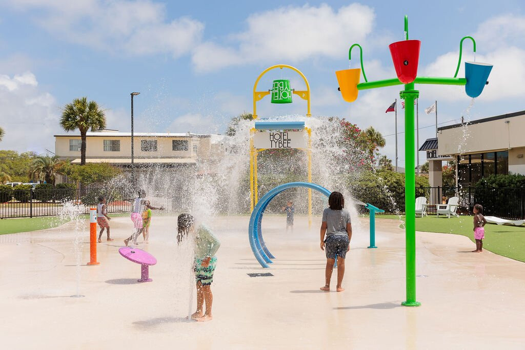 Tybee Tidal Zone Splash Pad-泰碧岛必去景点